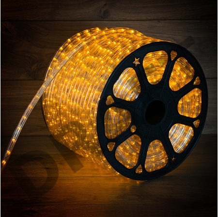 Дюралайт LED, постоянное свечение (2W) - желтый, 36 LED/м, бухта 100м Neon-Night