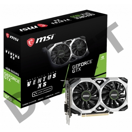 Видеокарта MSI PCI-E GTX 1650 VENTUS XS 4G nVidia GeForce GTX 1650 4096Mb 128bit GDDR5 1485/8000 DVIx1/HDMIx1/DPx1/HDCP Ret
