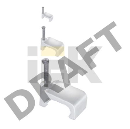 Скоба креп. прям. 6мм с гвозд. (уп.100шт) ИЭК USK21-06-100