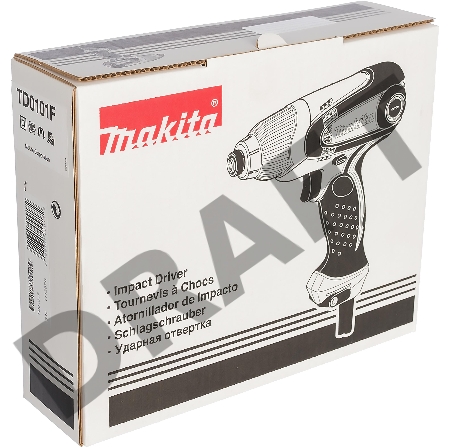 Дрель-шуруповерт Makita TD0101F Шуруповерт уд,{230Вт,0-3200у\м,6-ти гран 6.35,100Нм,0.99кг,кор,M4-M14,бита Philips,подсветка}