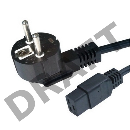 Кабель питания для UPC Gembird/Cablexpert, 1.8м, Schuko-С19, 16А, черный, с заземлением(PC-186-C19)