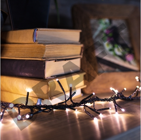 Гирлянда «Кластер LED» 3 м, темно-зеленый ПВХ IP20, 288 диодов, цвет теплый белый