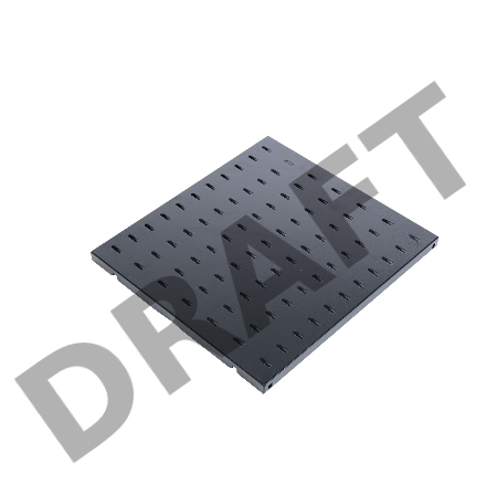 Полка перфорированная, глубина 620 мм, цвет черный (СВ-62-9005)