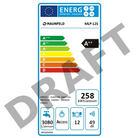 Посудомоечная бытовая машина MAUNFELD MLP-12S, встраиваемая