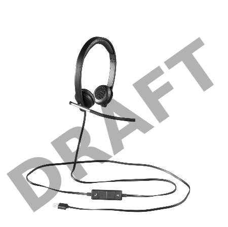 Наушники с микрофоном Logitech H650E черный 1.1м