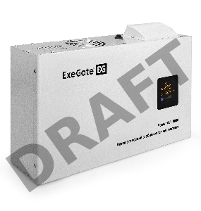Стабилизатор напряжения ExeGate Master AV-10000 (10000ВА, 140-260В, цветной дисплей, 220В±8%, КПД 98%, 5 уровней защиты, задержка, усиленный метал.корпус, клем.колодка+евророзетка, RTL)