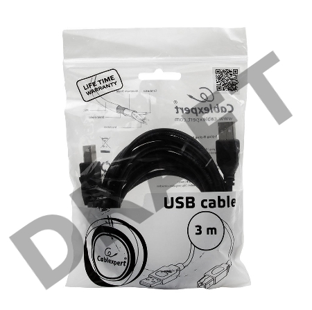 Кабель Gembird CCP-USB2-AMBM-10 USB 2.0 кабель PRO для соед. 3.0м AM/BM   позол. контакты, пакет