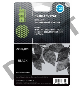 Заправочный набор Cactus CS-RK-F6V17AE черный 60мл для HP DeskJet 2130