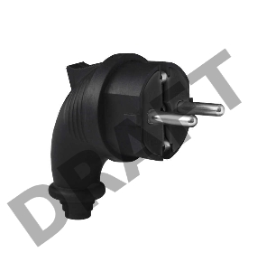 Вилка электрич. угл. однофазная (каучук) UNIVersal 1241