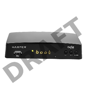 Цифровой телевизионный DVB-T2 ресивер HARPER HDT2-1511 Черный, Full HD, DVB-T, DVB-T2, поддержка внешних жестких дисков