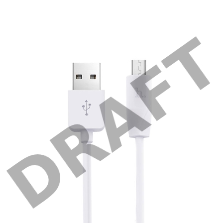 Кабель USB 2.0 hoco X1, AM/microBM, белый, 1м
