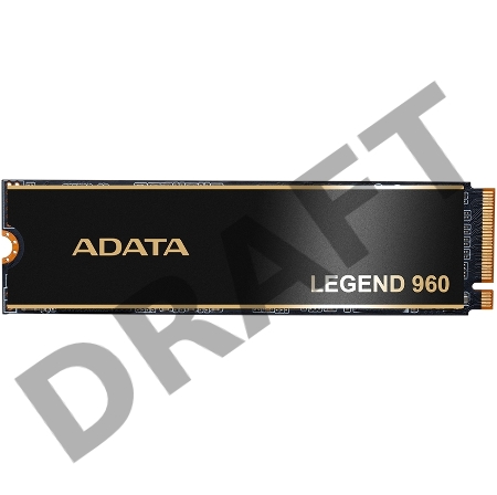 Твердотельный накопитель SSD M.2 2280 4TB ADATA LEGEND 960 Client SSD [ALEG-960-4TCS] PCIe Gen4x4 with NVMe, 7400/6800, IOPS 700/550K, MTBF 2M, 3D NAND, 3120TBW, 0,43DWPD, Heat Sink, SMI SM2264, Work with PS5, RTL