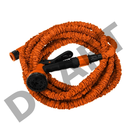 Набор поливочный, растягивающийся шланг 20 м, пистолет 7 режимов, соединитель Четыре Сезона