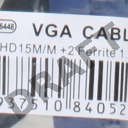 Кабель VCOM VVG6448-1.8M(O) Кабель монитор-SVGA card (15M-15M) 1,8м 2 фильтра