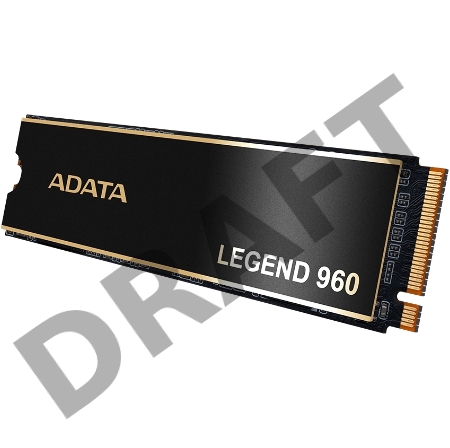 Твердотельный накопитель SSD M.2 2280 4TB ADATA LEGEND 960 Client SSD [ALEG-960-4TCS] PCIe Gen4x4 with NVMe, 7400/6800, IOPS 700/550K, MTBF 2M, 3D NAND, 3120TBW, 0,43DWPD, Heat Sink, SMI SM2264, Work with PS5, RTL