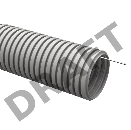 Труба гофрированная ПВХ d50мм с зондом сер. (уп.15м) ИЭК CTG20-50-K41-015I
