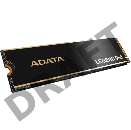 Твердотельный накопитель SSD M.2 2280 4TB ADATA LEGEND 960 Client SSD [ALEG-960-4TCS] PCIe Gen4x4 with NVMe, 7400/6800, IOPS 700/550K, MTBF 2M, 3D NAND, 3120TBW, 0,43DWPD, Heat Sink, SMI SM2264, Work with PS5, RTL