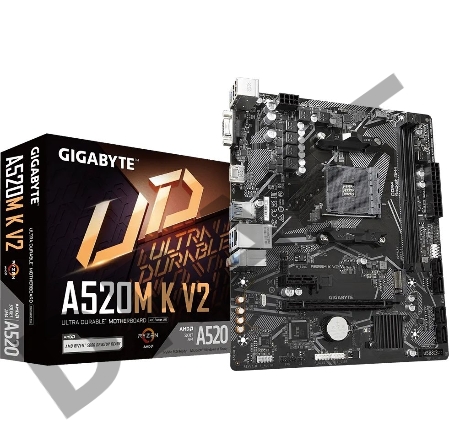 Материнская плата Gigabyte A520M K V2 Soc-AM4 AMD A520 2xDDR4 mATX AC`97 8ch(7.1) GbLAN RAID+VGA+HDMI Материнская плата Gigabyte A520M K V2 Soc-AM4 AMD A520 2xDDR4 mATX AC`97 8ch(7.1) GbLAN RAID+VGA+HDMI