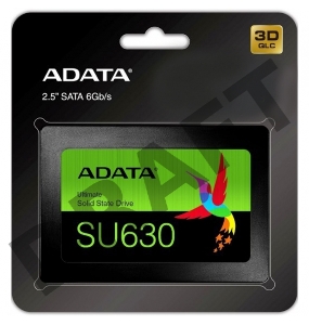 Твердотельный накопитель SSD ADATA SU630SS Client SSD 960GB  ASU630SS-960GQ-R SATA 6Gb/s, 520/450, IOPS 40/65K, MTBF 1.5M, 3D QLC, 200TBW, RTL