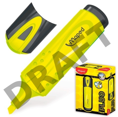 Текстовыделитель Maped Fluo Pep''s Classic пишущий узел 1-5мм устойчивые к солнцу чернила желтый Текстовыделитель Maped Fluo Pep''s Classic пишущий узел 1-5мм устойчивые к солнцу чернила желтый