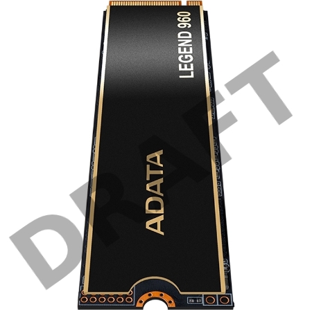 Твердотельный накопитель SSD M.2 2280 4TB ADATA LEGEND 960 Client SSD [ALEG-960-4TCS] PCIe Gen4x4 with NVMe, 7400/6800, IOPS 700/550K, MTBF 2M, 3D NAND, 3120TBW, 0,43DWPD, Heat Sink, SMI SM2264, Work with PS5, RTL