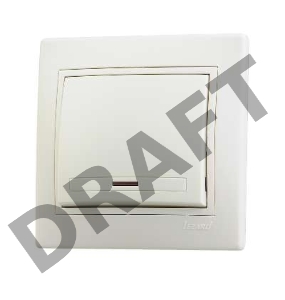 Выключатель 1-кл. СП Мира 10А IP20 с подсветкой крем./крем. LEZARD 701-0303-111