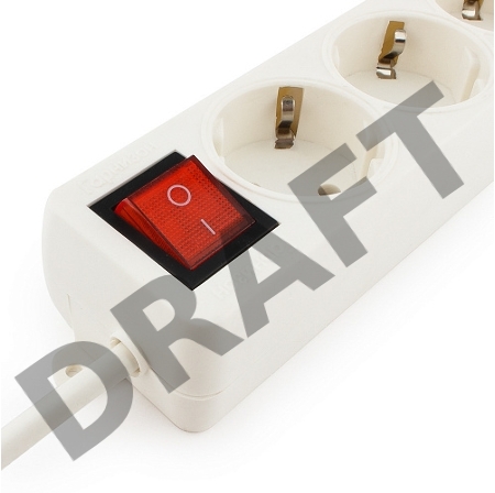 Удлинитель Гарнизон ELB-G3-W-5, 3 евророзетки с выключателем и заземлением, допустимый ток 16А, длина 5м.