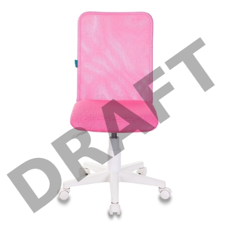 Кресло детское Бюрократ KD-9/WH/TW-13A розовый TW-03A TW-13А сетка/ткань (пластик белый)