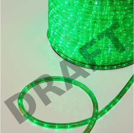 Дюралайт LED , постоянное свечение (2W) - зеленый, 36 LED/м, бухта 100м, Neon-Night