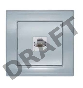 Розетка компьютерная 1-м СП Бриллиант серебр. UNIVersal 7949858