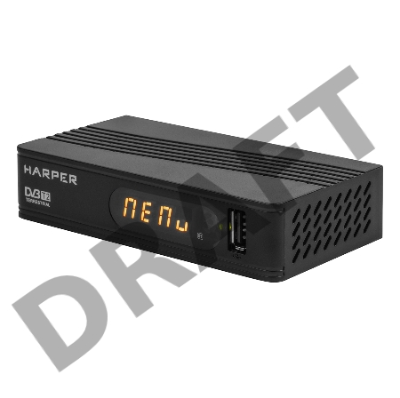 Ресивер DVB-T2 HARPER HDT2-1514,  черный