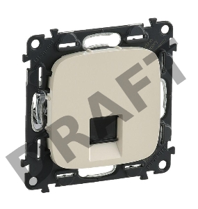 Механизм розетки комп. 1-м Valena Allure RJ45 CAT.5E UTP с лицевой панелью сл. кость Leg 753840