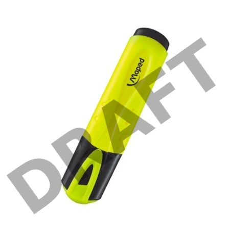 Текстовыделитель Maped  Fluo Pep''s Classic пишущий узел 1-5мм устойчивые к солнцу чернила желтый