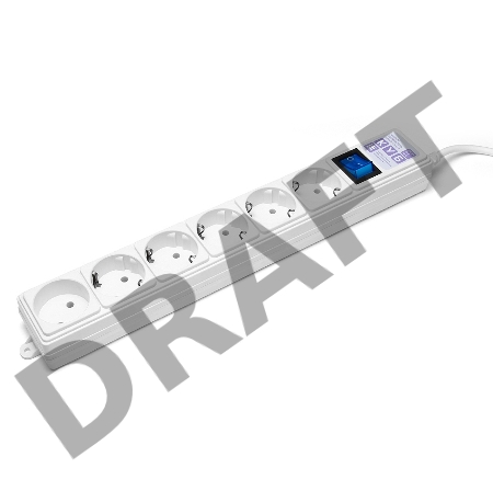 Сетевой фильтр PowerCube Фильтр-удлинитель (SPG(5+1)-16B-5M) 6 розеток, 5м,16А/3,5кВт, белый