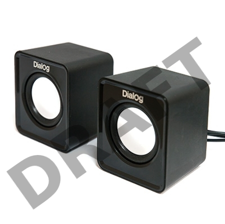 Колонки Dialog Colibri AC-02UP BLACK {акустические колонки 2.0, 5W RMS, питание от USB}