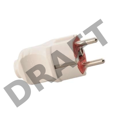 Вилка электрич. с заземл. UPS бел. Lezard 715-0501-605