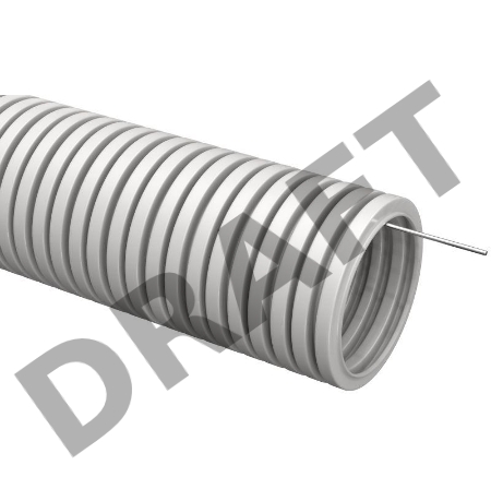 Труба гофрированная ПВХ d20мм с зондом сер. (уп.10м) ИЭК CTG20-20-K41-010I