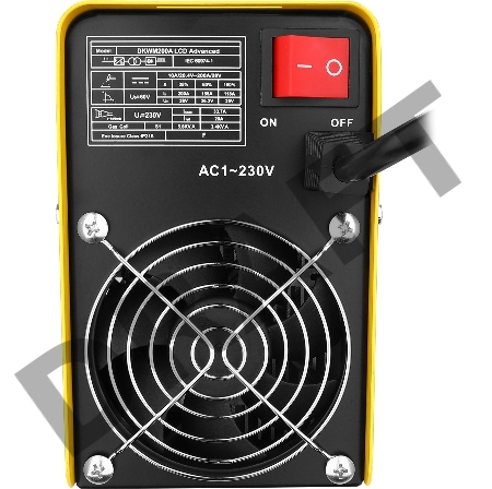 Сварочный аппарат Deko DKWM200A LCD Advanced, DKM BLACK, DKMC1, набор электродов инвертор ММА 7.8кВт