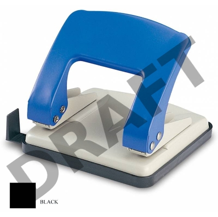 Дырокол Kw-Trio Stylish Medium 966GR/BLCK макс.:20лист. металл черный отв.:2 с линейкой