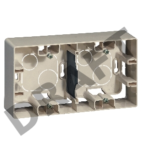 Коробка/накл. монтаж 2 поста, сл. кость ETIKA