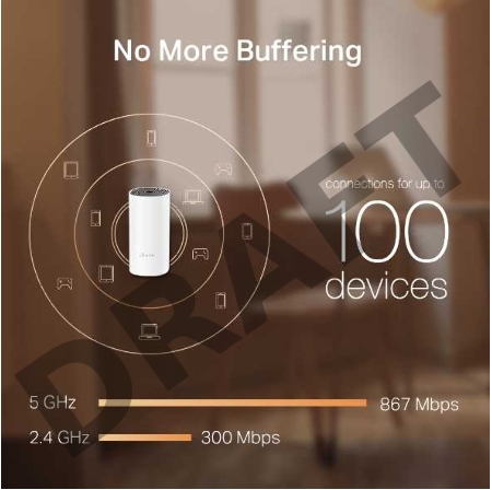 Бесшовный Mesh роутер TP-Link Deco M4 (DECO M4(3-PACK)) AC1200 10/100/1000BASE-TX (упак.:3шт)