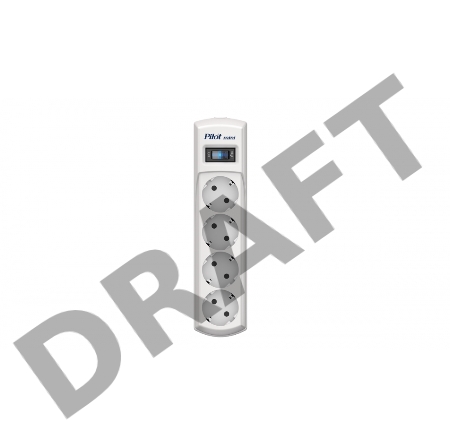 Сетевой фильтр Pilot mini 3м (4 розетки) белый (коробка)