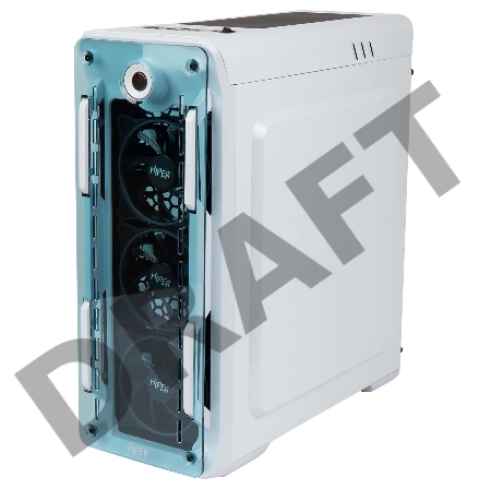 Корпус Hiper OW белый без БП ATX 4x120mm 1x140mm 2xUSB2.0 1xUSB3.0 audio bott PSU