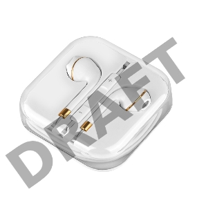 Проводные наушники-вставки с микрофоном Hoco M1 White для Apple