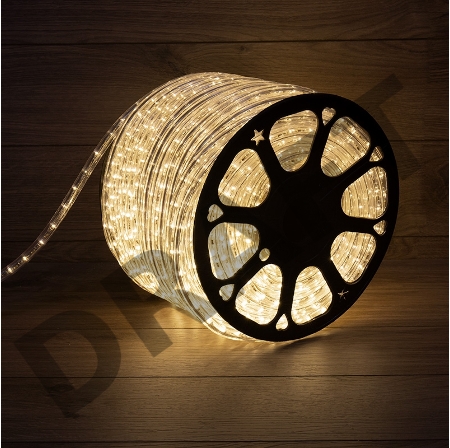 Дюралайт LED, постоянное свечение (2W) - ТЕПЛЫЙ БЕЛЫЙ, 36 LED/м, бухта 100м