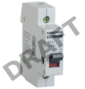 Выключатель нагрузки (мини-рубильник) 1п ВН-32 63А GENERICA ИЭК MNV15-1-063