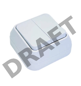 Выключатель 2-кл. ОП 10А IP20 бел. Makel 45103