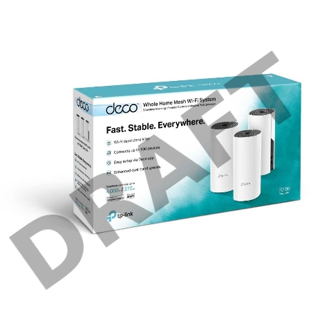 Бесшовный Mesh роутер TP-Link Deco M4 (DECO M4(3-PACK)) AC1200 10/100/1000BASE-TX (упак.:3шт)