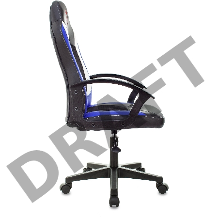 Кресло игровое Zombie 11LT черный/синий текстиль/эко.кожа крестовина пластик