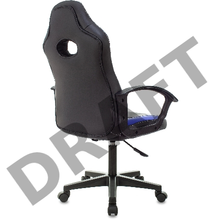 Кресло игровое Zombie 11LT черный/синий текстиль/эко.кожа крестовина пластик